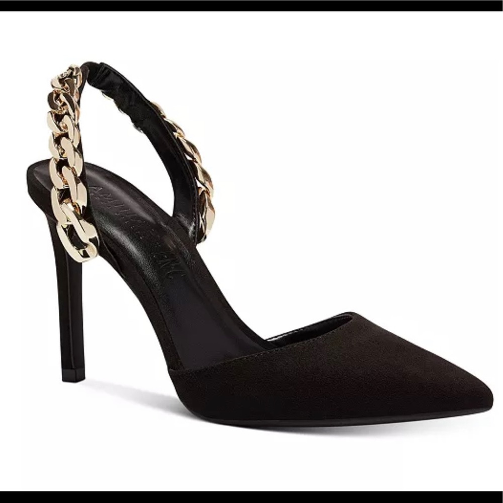 International Concepts Black Slingback Pumps